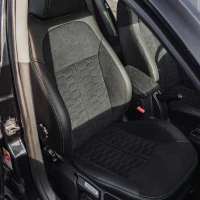 Чехлы на Skoda Octavia A5 RS (Шкода Октавия А5 РС) из экокожи и алькантары Sport 3