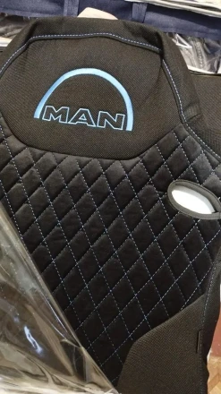 Чехлы на MAN TGX 18440 (ман тгх) из гобелена и велюра с прострочкой ромб