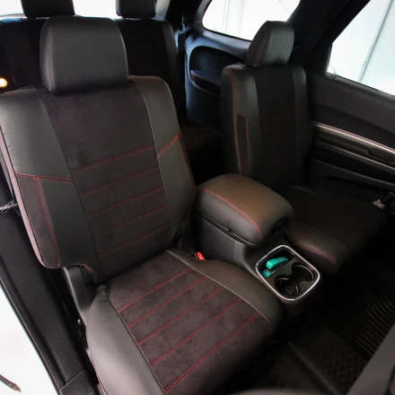 Чехлы на Dodge Durango III (Додж Дюранго 3) из экокожи и антары ELA2020P