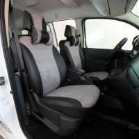 Чехлы на Mercedes Citan W415 из экокожи и антары Antara чорно-серые