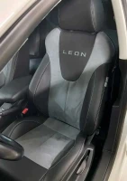 Чехлы на Seat Leon II FR (Сеат Леон 2) из экокожи и антары Чехлы на Seat Leon II FR (Сеат Леон 2) из экокожи и антары