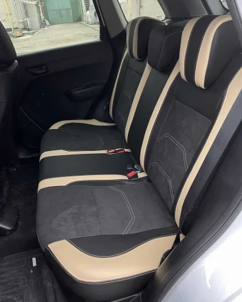 Чехлы на Suzuki Vitara IV (Сузуки Витара 4) из экокожи и антары Comfort Plus 3