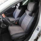 Чехлы на Renault Megane III из экокожи и антары Antara серо-светло-серые