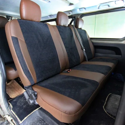 Чехлы на Renault Trafic 9 мест из экокожи и антары ELA2020P