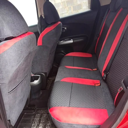 Чехлы на Nissan Juke из велюра антары и ткани