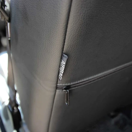 Чехлы на Renault Megane III из экокожи и антары Antara черно-серые