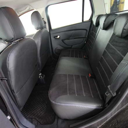 Чехлы на Dacia Logan II из экокожи и польской алькантары ELA2020P