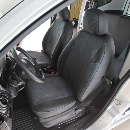 Чехлы на Fiat Fiorino III из экокожи и польской алькантары ELA2020R