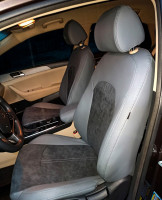 Чехлы на Hyundai Sonata LF USA из экокожи и алькантары