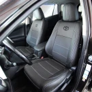 Чехлы на Toyota RAV4 CA40 (Тайота РАВ4) из экокожи с перфорацией Vip Elite