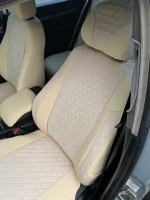 Чехлы на Opel Vectra C из экокожи и польской алькантары ELA2020R