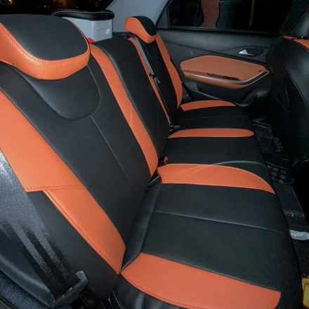 Чехлы на Chery Tiggo 2 (Чери Тигго 2) 3х цветный из экокожи