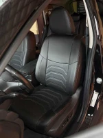 Чехлы на Nissan Rogue (Ниссан Рог) из экокожи с перфорацией и выгнутой прострочкой Comfort Plus 3