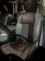 Чехлы на Dodge RAM (Додж Рам) из экокожи и антары з ромбом