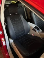 Чехлы на Toyota Prius 30 (Тойота Приус 30) из экокожи и антары AM Titan-NEWS