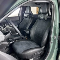 Чехлы на Renault Duster III (Рено Дастер 3) из экокожи и антары ELA2020P