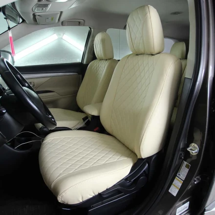 Чехлы на Mitsubishi Outlander III из экокожи Eco Grand