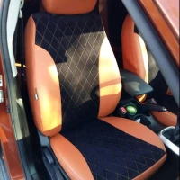 Чехлы на Suzuki Vitara из экокожи и велюра с прострочкой ромб Чехлы на Suzuki Vitara из экокожи и велюра с прострочкой ромб