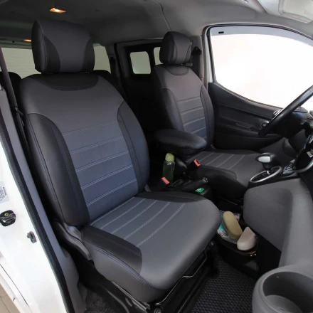 Чехлы на Nissan e-NV 200 (Ниссан е-НВ 200) из экокожи Eco Lazer (7 мест)