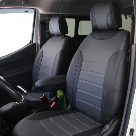 Чехлы на Nissan e-NV 200 (Ниссан е-НВ 200) из экокожи Eco Lazer (7 мест)