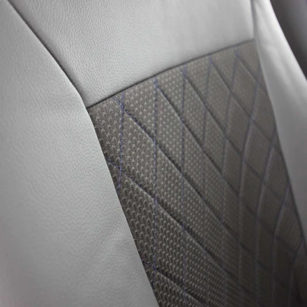 Чехлы на Ford EcoSport I (Форд Экоспорт) из экокожи и ткани ECl