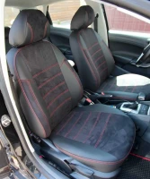 Чехлы на Seat Ibiza IV (Сеат Ибиза) из экокожи и антары ELA2020P Чехлы на Seat Ibiza IV (Сеат Ибиза) из экокожи и антары ELA2020P