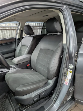 Чехлы на Subaru Outback V (Субару Аутбек 5 С) из экокожи и польской алькантары Comfort Plus 3