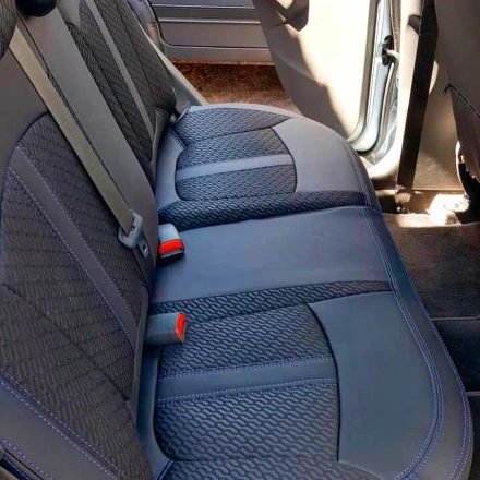 Чехлы на Chevrolet Spark M300 (Шевроле Спарк) из экокожи и ткани Comfort Plus 3