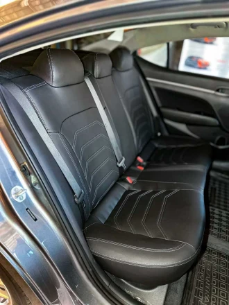 Чехлы на Hyundai Elantra AD (Хендай Елантра АД) из экокожи Comfort Plus 3 черные