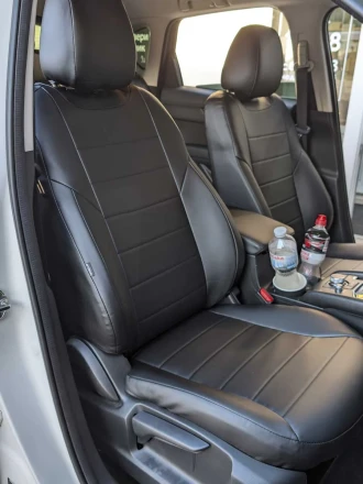 Чехлы на Mazda CX-5 II KF (Мазда СХ5 2) из экокожи AM Titan-L