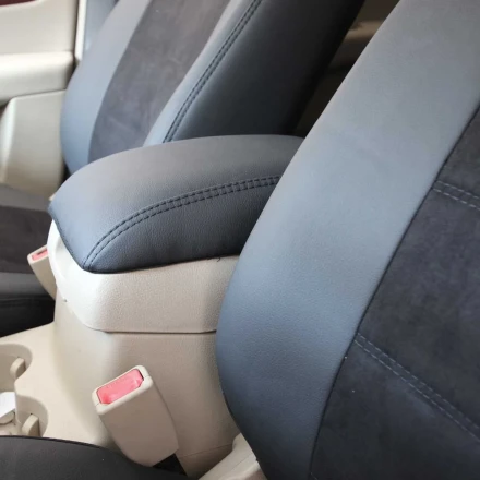 Чехлы на Hyundai Santa Fe II (Хюндай Санта ФЕ 2) из экокожи и польской алькантары Antara