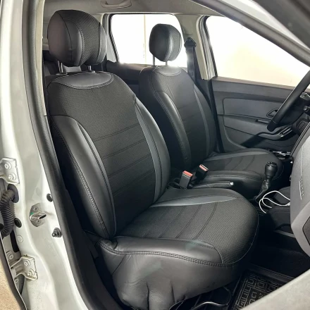 Чехлы на Renault Duster II (Рено Дастер 2) из экокожи и ткани ECl2020