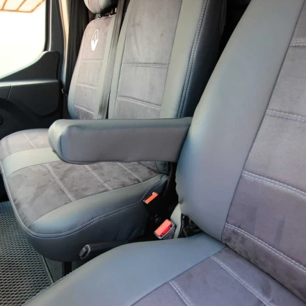 Чехлы на Renault Master 1+2 (Рено Мастер) из экокожи и антары Antara