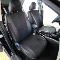 Чехлы на Kia Forte I (КИА Форте 1) из экокожи и антары ELA2020P