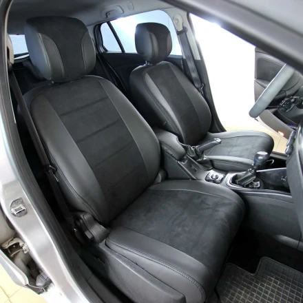 Чехлы на Renault Megane III из экокожи и антары Antara