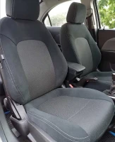Чехлы на Chevrolet Aveo T300 (Шевролет Авео Т300) из велюра и ткани