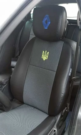 Чехлы на Renault Megane III (Рено Меган 3) из экокожи и ткани