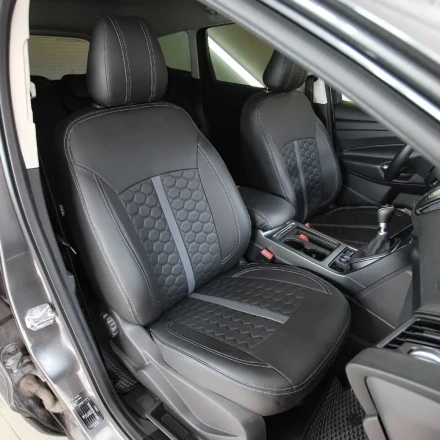 Авточехлы на Ford Kuga II (Форд Куга 2) из экокожи ES