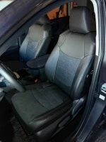 Чехлы на Toyota RAV4 CA50 (Тойота РАВ4) из экокожи и польской алькантары Comfort Plus 3