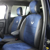 Чехлы на Renault Sandero Stepway из экокожи и антары Antara