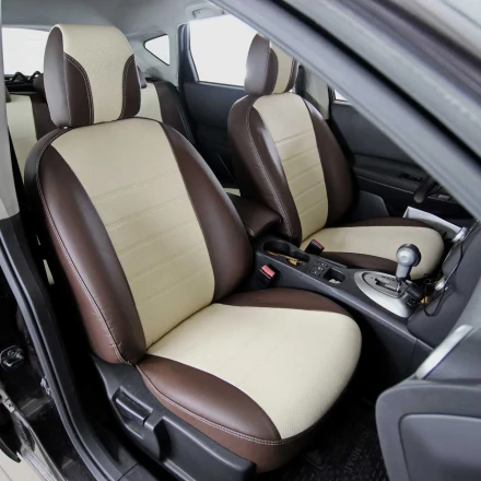 Чехлы на Nissan Qashqai I (Ниссан Кашкай 1) из экокожи Eco Lazer