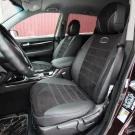 Чехлы на Kia Sorento III (КІА Соренто 3) из экокожи и антары ELA2020P