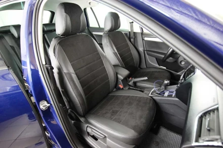 Чехлы на Skoda Octavia A7 из экокожи и антары Eco Lazer+Antara 2020 (P)