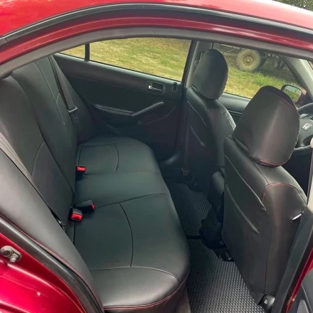 Чехлы на Honda Civic 7 (Хонда Цивик 7) из экокожи c перфорацией черные