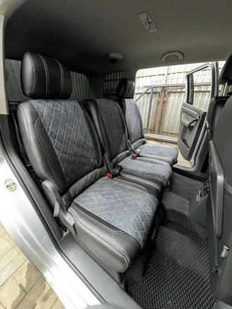 Чехлы на VW Touran I (Вольксваген Туран 1) из экокожи и польской алькантары (антары) VPA