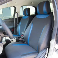 Чехлы на Ford Focus III (Ford Focus 3) из экокожи и ткани з синыви вставками Eco Classic 2020