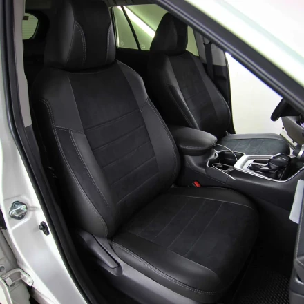 Чехлы на Toyota RAV4 XA50 (Тайота РАВ4) из экокожи и антары Eco Lazer+Antara 2020 (P)