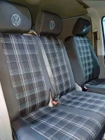 Чехлы на Volkswagen Transporter T5 (Фольксваген Т5) 1+2 из ткани Чехлы на Volkswagen Transporter T5 (Фольксваген Т5) 1+2 из ткани
