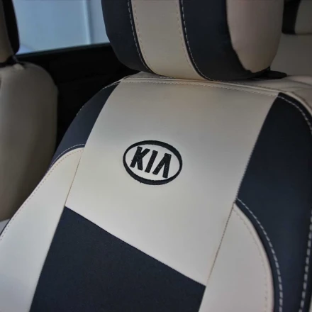 Чехлы на KIA Sportage III SL (КИА Спортедж 3) из экокожи и гобелена VE