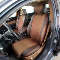 Чехлы на Audi A8 D3 (Ауди А8) из экокожи и антары ELA2020R